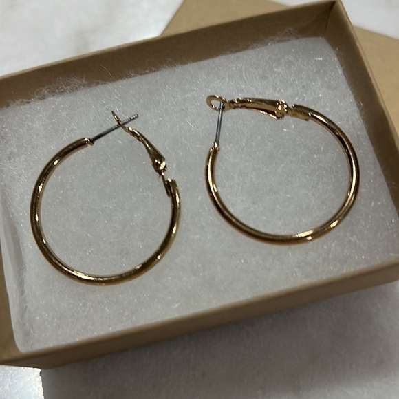 Gold Plated Hoop Earrings - Picture 4 of 4